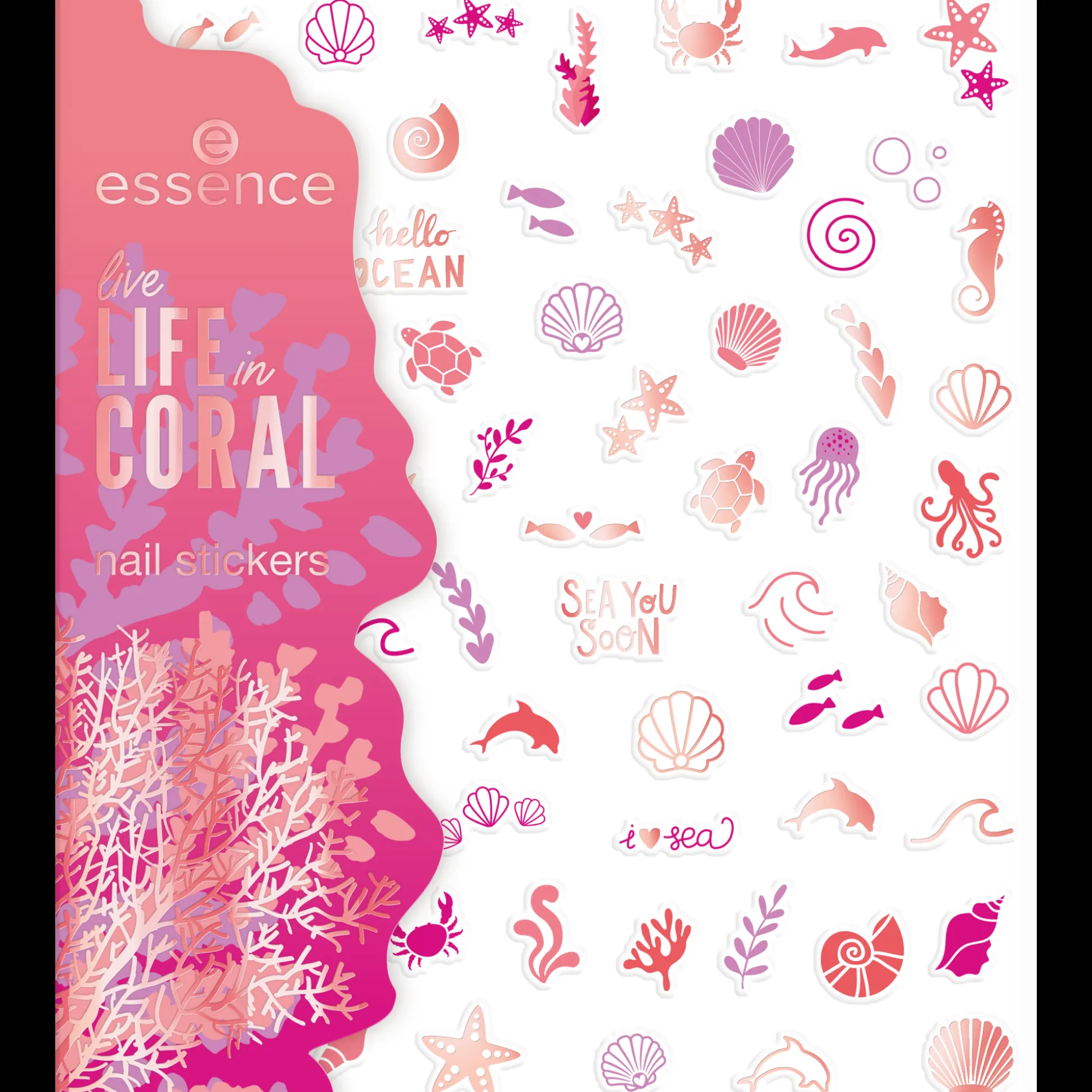live LIFE in CORAL nagelstickers^essence Outlet