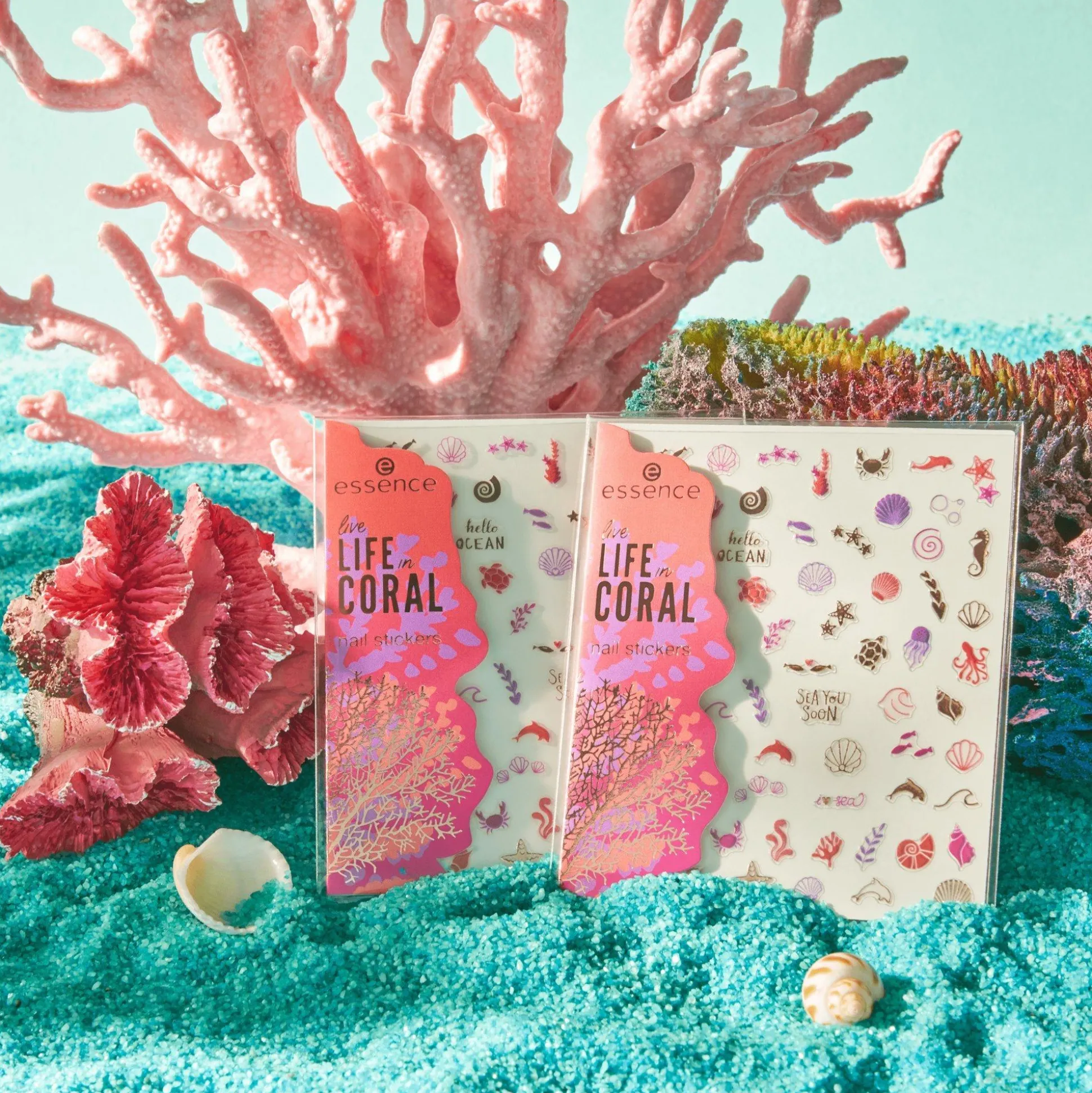 live LIFE in CORAL nagelstickers^essence Outlet